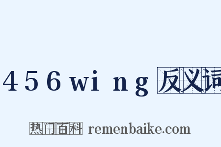 456wing反义词是什么意思的图片